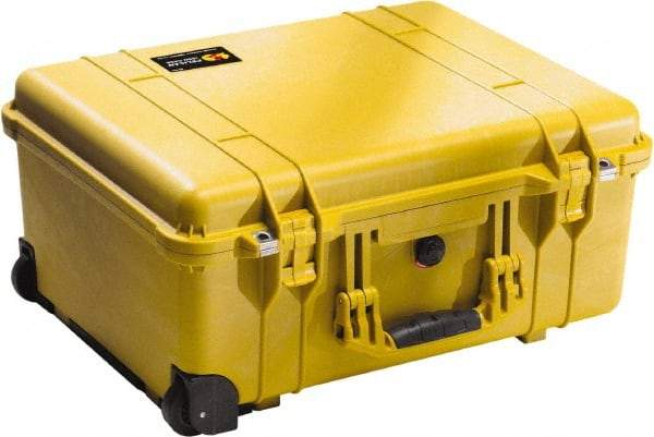 Pelican Products, Inc. - 17-59/64" Wide x 10-27/64" High, Clamshell Hard Case - Yellow, Polyethylene - Eagle Tool & Supply