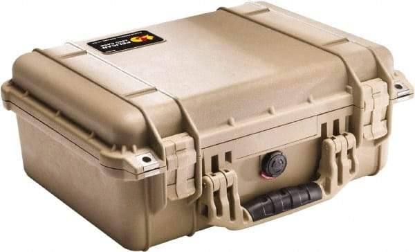 Pelican Products, Inc. - 13" Wide x 6-53/64" High, Clamshell Hard Case - Tan, Polyethylene - Eagle Tool & Supply