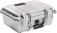 Pelican Products, Inc. - 11-5/8" Wide x 6" High, Clamshell Hard Case - Silver, Polyethylene - Eagle Tool & Supply
