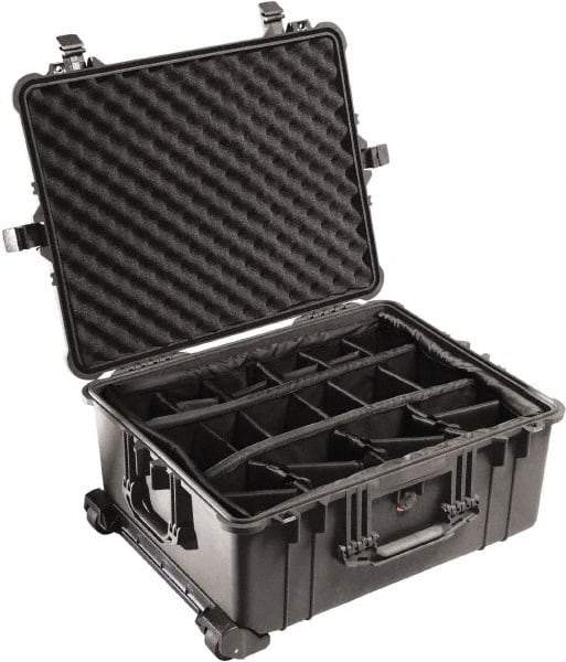 Pelican Products, Inc. - 19-11/16" Wide x 11-7/8" High, Clamshell Hard Case - Black, Polyethylene - Eagle Tool & Supply