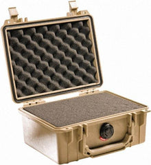 Pelican Products, Inc. - 7-51/64" Wide x 4-19/64" High, Clamshell Hard Case - Tan, Polyethylene - Eagle Tool & Supply