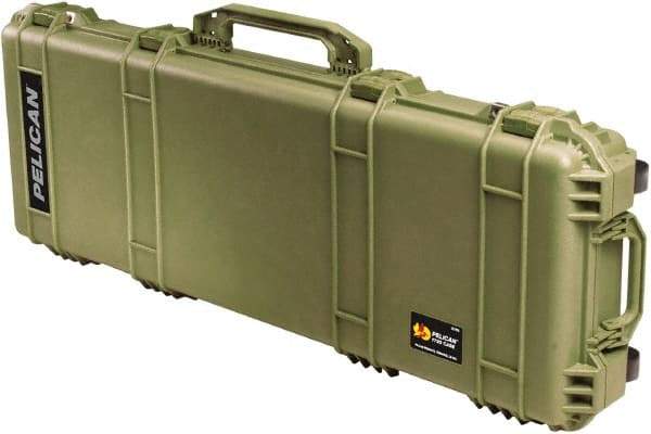 Pelican Products, Inc. - 16" Wide x 6-1/8" High, Long Gun Case - Olive, Polyethylene - Eagle Tool & Supply