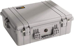 Pelican Products, Inc. - 19-23/64" Wide x 8-51/64" High, Clamshell Hard Case - Silver, Polyethylene - Eagle Tool & Supply