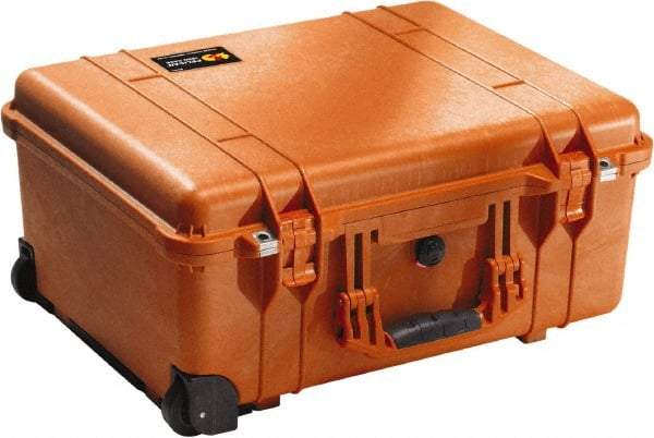 Pelican Products, Inc. - 17-59/64" Wide x 10-27/64" High, Clamshell Hard Case - Orange, Polyethylene - Eagle Tool & Supply
