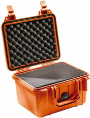 Pelican Products, Inc. - 9-11/16" Wide x 6-7/8" High, Clamshell Hard Case - Orange, Polyethylene - Eagle Tool & Supply