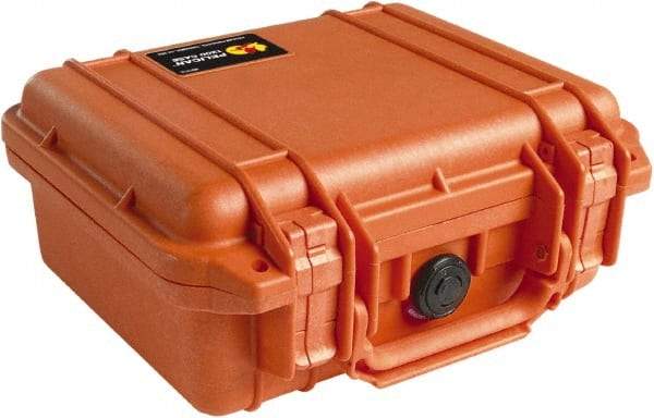 Pelican Products, Inc. - 9-11/16" Wide x 4-7/8" High, Clamshell Hard Case - Orange, Polyethylene - Eagle Tool & Supply
