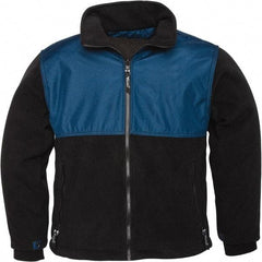 Viking - Size 3XL Cold Weather Jacket - Black, Navy, Polyester & PVC & Fleece, Zipper Closure, 55" Chest - Eagle Tool & Supply
