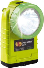 Pelican Products, Inc. - White LED Bulb, 233 Lumens, Right Angle Flashlight - Yellow Plastic Body, 4 AA Alkaline Batteries Not Included - Eagle Tool & Supply