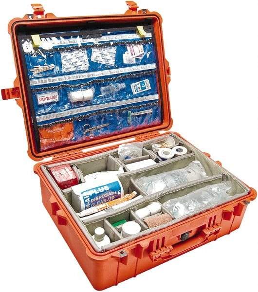 Pelican Products, Inc. - 19-23/64" Wide x 8-51/64" High, Clamshell Hard Case - Orange, Polypropylene - Eagle Tool & Supply