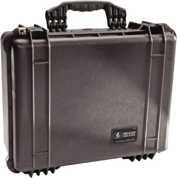 Pelican Products, Inc. - 17-13/64" Wide x 8-13/32" High, Clamshell Hard Case - Black, Polypropylene - Eagle Tool & Supply