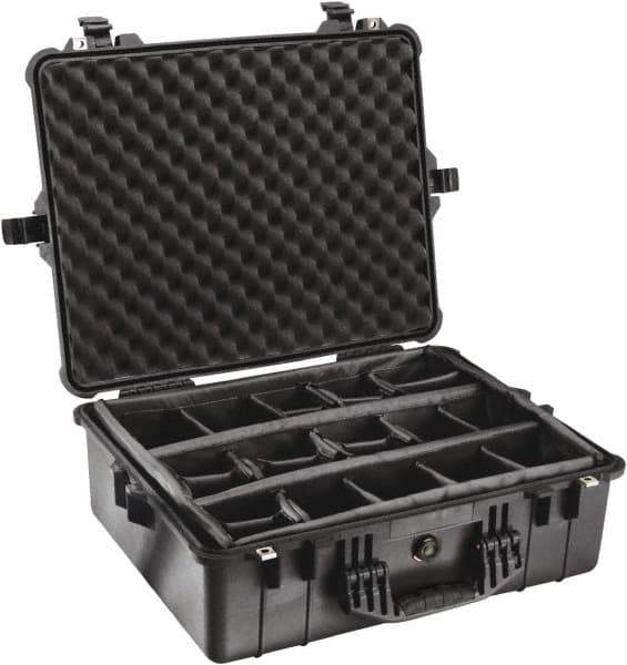 Pelican Products, Inc. - 19-23/64" Wide x 8-51/64" High, Clamshell Hard Case - Black, Polypropylene - Eagle Tool & Supply