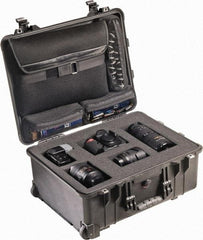 Pelican Products, Inc. - 17-59/64" Wide x 10-27/64" High, Clamshell Hard Case - Black, Polypropylene - Eagle Tool & Supply