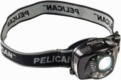 Pelican Products, Inc. - White LED Bulb, 200 Lumens, Hands-free Flashlight - Black Plastic Body, 3 AA Alkaline Batteries Included - Eagle Tool & Supply