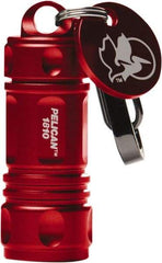 Pelican Products, Inc. - White LED Bulb, 16 Lumens, Mini Flashlight - Red Aluminum Body, 4 Button/Coin Cell Alkaline Batteries Included - Eagle Tool & Supply
