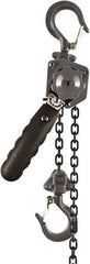 Jet - 500 Lb Lifting Capacity, 5' Lift Height, Puller Hoist - Made from Chain, 60 Lb Avg Pull to Lift Rated Load - Eagle Tool & Supply