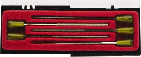 Value Collection - 3 Piece Diamond Pattern File Set - Set Includes Comprise, Square, Half Round, Round - Eagle Tool & Supply