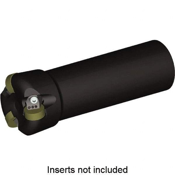 Kennametal - 1.075" Cutting Diam, 32mm Shank Diam, Straight Shank Indexable Copy End Mill - 3 Inserts, RNGN120400 Insert, KCRA40Z03A32RN12 Toolholder, Steel - Eagle Tool & Supply