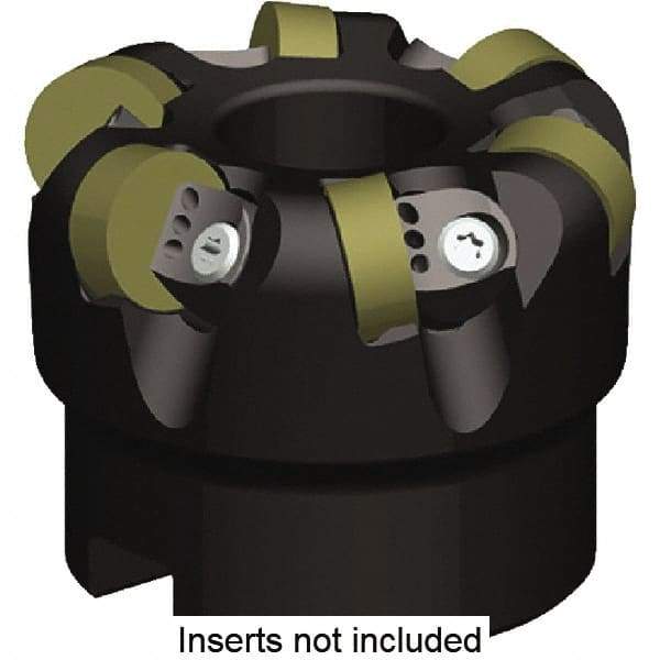 Kennametal - 3" Cut Diam, 1/4" Max Depth, 1" Arbor Hole, 11 Inserts, RNGN120400 Insert Style, Indexable Copy Face Mill - KCRA Cutter Style, 18,100 Max RPM, 2 High, Series KCRA - Eagle Tool & Supply