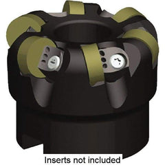 Kennametal - 3" Cut Diam, 1/4" Max Depth, 1" Arbor Hole, 8 Inserts, RNGN120400 Insert Style, Indexable Copy Face Mill - KCRA Cutter Style, 18,100 Max RPM, 2 High, Series KCRA - Eagle Tool & Supply