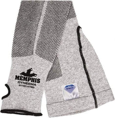 MCR Safety - Size Universal, White Stainless Steel & Polyester Cut Resistant Sleeve - 21" Long Sleeve, Elastic Opening at Both Ends - Eagle Tool & Supply