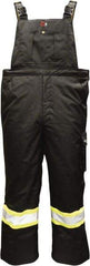 Viking - Size XL, Black, Flame Resistant/Retardant, Rain, Cold Weather Bib Overall - No Pockets - Eagle Tool & Supply