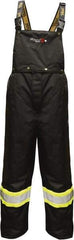 Viking - Size S, Silver, Black, Green, Flame Resistant/Retardant, Rain, Wind Resistant Bib Overall - No Pockets - Eagle Tool & Supply