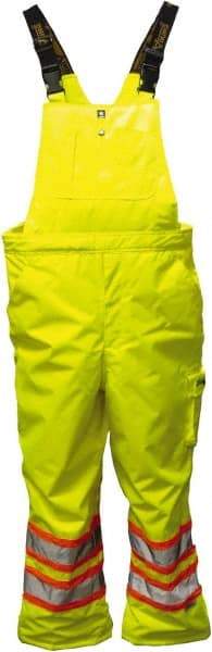 Viking - Size 3XL, High Visibility Lime, Rain, Cold Weather Bib Overall - No Pockets - Eagle Tool & Supply
