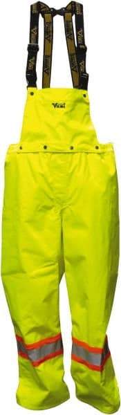 Viking - Size 3XL, High Visibility Lime, Rain, Cold Weather Bib Overall - No Pockets - Eagle Tool & Supply