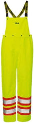 Viking - Size S, High Visibility Yellow, Rain, Wind Resistant Bib Overall - No Pockets - Eagle Tool & Supply