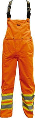 Viking - Size XL, High Visibility Orange, Rain, Wind Resistant Bib Overall - No Pockets - Eagle Tool & Supply