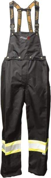 Viking - Size L, Black, Green, Silver, Rain, Flame Resistant/Retardant, Wind Resistant Bib Overall - No Pockets - Eagle Tool & Supply