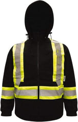 Viking - Size 3XL High Visibility Sweatshirt - High Visbility Orange, Thermal Fleece & Polyester, Zipper Closure, 55" Chest - Eagle Tool & Supply