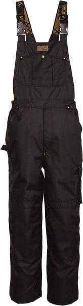 Viking - Size L, Black, Rain, Wind Resistant Bib Overall - No Pockets - Eagle Tool & Supply