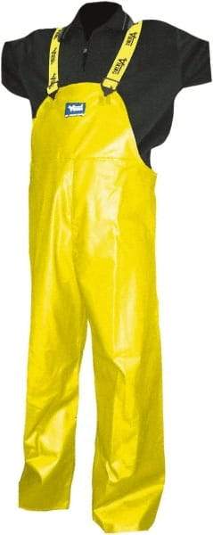 Viking - Size 3XL, Yellow, Chemical, Rain, Wind Resistant Bib Overall - No Pockets - Eagle Tool & Supply