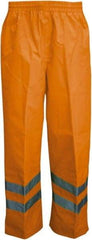 Viking - Size 2XL, High Visibility Orange, Rain, Wind Resistant Pants - No Pockets - Eagle Tool & Supply