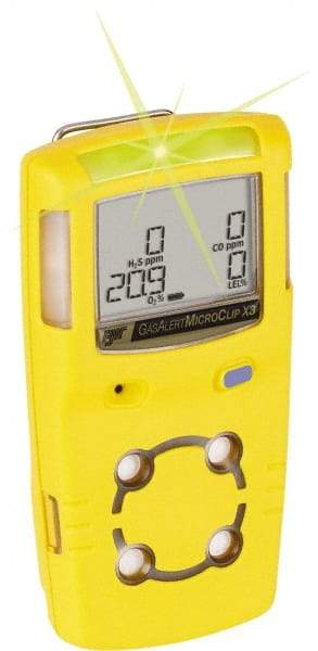 BW Technologies by Honeywell - Visual, Vibration & Audible Alarm, LCD Display, Multi-Gas Detector - Monitors Oxygen, Hydrogen Sulfide & Carbon Monoxide, -20 to 50°C Working Temp - Eagle Tool & Supply