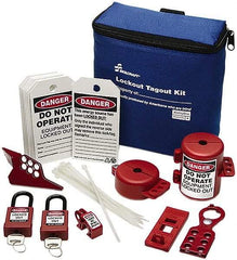 Ability One - 29 Piece Electrical & Valve Lockout Kit - Keyed Differently, Comes in Carrying Case - Eagle Tool & Supply