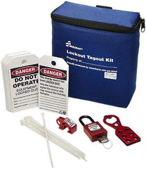 Ability One - 24 Piece Lockout Tagout Kit - Keyed Differently, Comes in Carrying Case - Eagle Tool & Supply