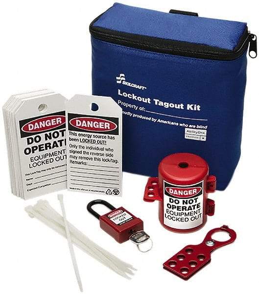 Ability One - 24 Piece Lockout Tagout Kit - Keyed Differently, Comes in Carrying Case - Eagle Tool & Supply