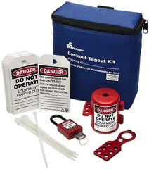 Ability One - 24 Piece Lockout Tagout Kit - Keyed Differently, Comes in Carrying Case - Eagle Tool & Supply