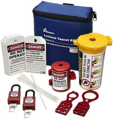 Ability One - 27 Piece Lockout Tagout Kit - Keyed Differently, Comes in Carrying Case - Eagle Tool & Supply