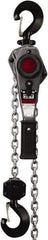 Jet - 3,000 Lb Lifting Capacity, 20' Lift Height, Lever with Overload Protection Hoist - Made from Chain, 75 Lb Avg Pull to Lift Rated Load - Eagle Tool & Supply