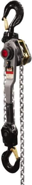Jet - 12,000 Lb Lifting Capacity, 5' Lift Height, Lever with Overload Protection Hoist - Made from Chain - Eagle Tool & Supply