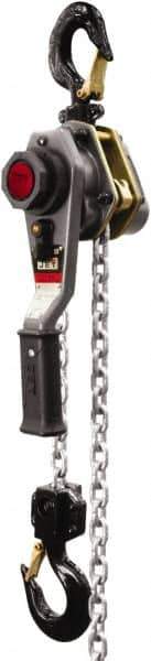 Jet - 3,000 Lb Lifting Capacity, 10' Lift Height, Lever with Overload Protection Hoist - Made from Chain - Eagle Tool & Supply