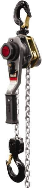 Jet - 3,000 Lb Lifting Capacity, 5' Lift Height, Lever with Overload Protection Hoist - Made from Chain - Eagle Tool & Supply
