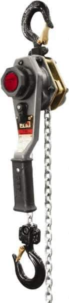 Jet - 2,000 Lb Lifting Capacity, 10' Lift Height, Lever with Overload Protection Hoist - Made from Chain - Eagle Tool & Supply