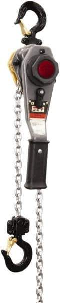 Jet - 1,500 Lb Lifting Capacity, 20' Lift Height, Lever with Overload Protection Hoist - Made from Chain - Eagle Tool & Supply