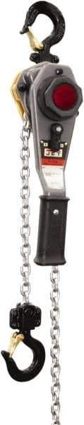 Jet - 1,500 Lb Lifting Capacity, 10' Lift Height, Lever with Overload Protection Hoist - Made from Chain - Eagle Tool & Supply