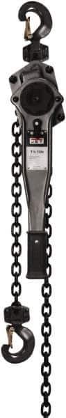 Jet - 3,000 Lb Lifting Capacity, 20' Lift Height, Lever Hoist - Made from Chain, 49 Lb Avg Pull to Lift Rated Load - Eagle Tool & Supply