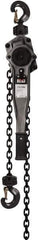 Jet - 3,000 Lb Lifting Capacity, 20' Lift Height, Lever Hoist - Made from Chain, 49 Lb Avg Pull to Lift Rated Load - Eagle Tool & Supply